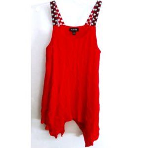 NWOT Flowy Red Tank